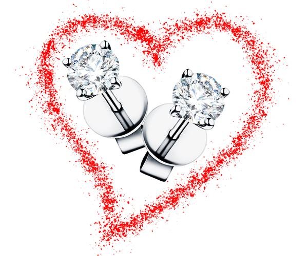 Diamond Stud Earrings for Valentines | All Diamond
