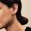 2.00ct Emerald & Diamond Oval Cluster Earrings 18k Rose Gold - All Diamond