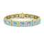 Aquamarine & Diamond Halo Bracelet 14.00ct in 18k Yellow Gold