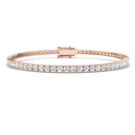 Classic Diamond Tennis Bracelet 3.00ct G/SI in 18k Rose Gold - All Diamond
