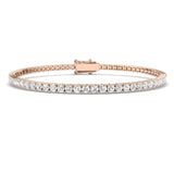 Classic Diamond Tennis Bracelet 3.00ct G/SI in 18k Rose Gold - All Diamond