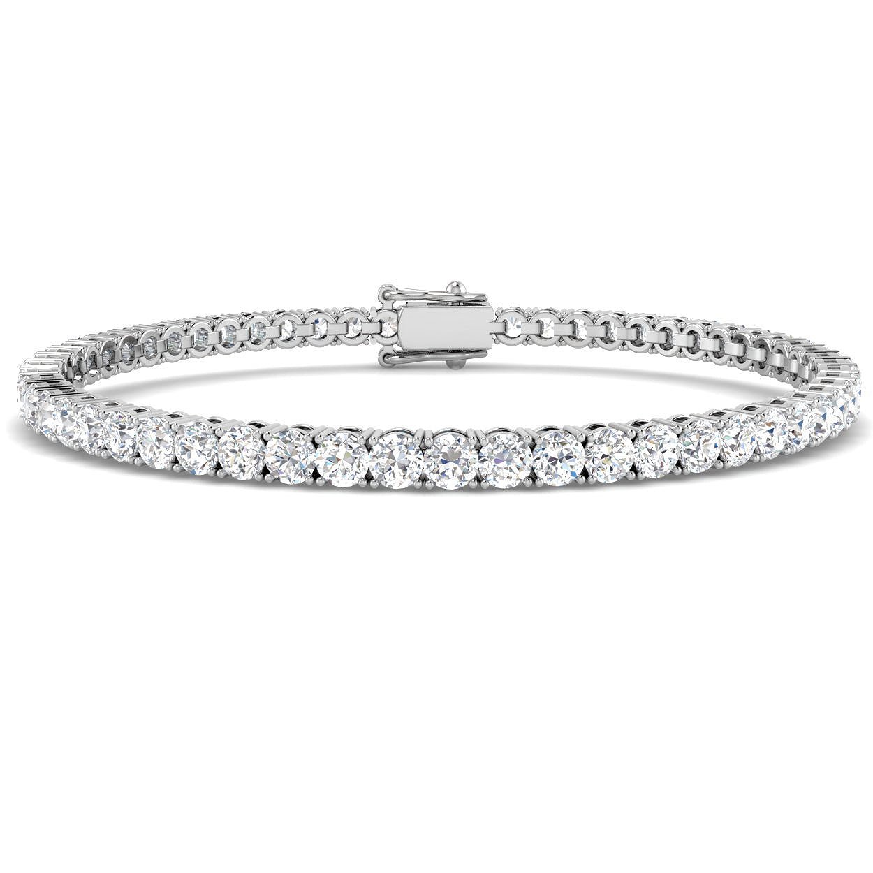 Classic Diamond Tennis Bracelet 6.00ct G/SI in 18k White Gold - All Diamond