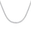 Classic Diamond Tennis Necklace 18.46ct G/SI Quality 18k White Gold - All Diamond