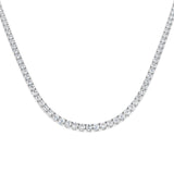 Classic Diamond Tennis Necklace 21.10ct G/SI Quality 18k White Gold - All Diamond