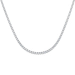 Classic Diamond Tennis Necklace 4.37ct G/SI Quality 18k White Gold - All Diamond