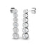 Diamond Drop Earrings 0.80ct G/SI Quality in 18k White Gold 4.3mm - All Diamond