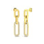 Diamond Paperclip Earrings 0.70ct G/SI Quality in 9k Yellow Gold