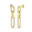 Diamond Paperclip Earrings 0.80ct G/SI Quality in 9k Yellow Gold - All Diamond