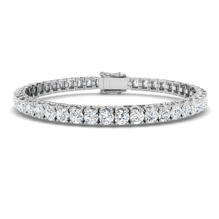 Fancy Set Diamond Tennis Bracelet 10.00ct G/SI in 18k White Gold