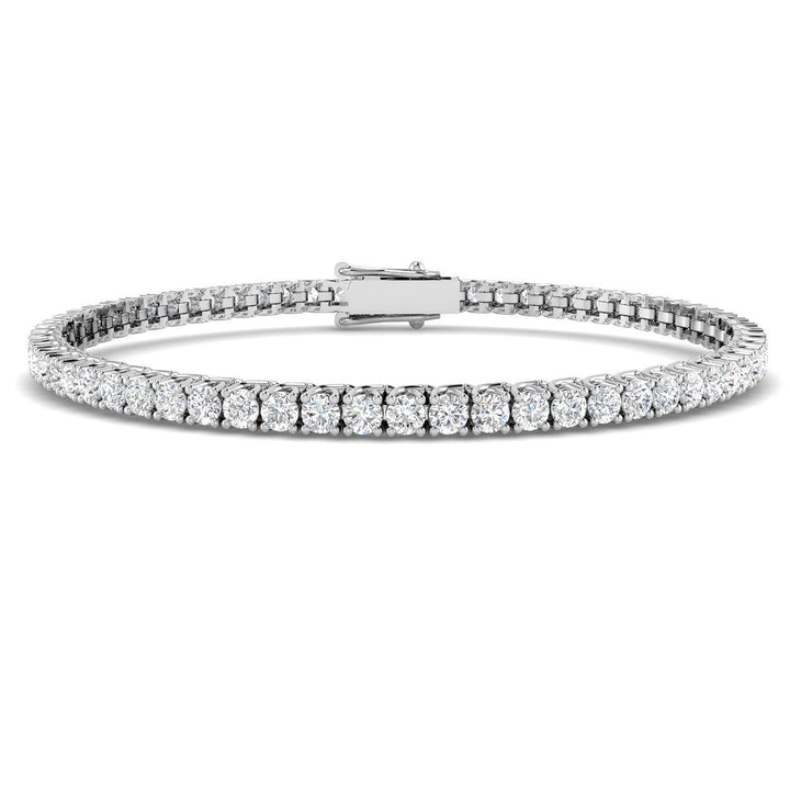 Fancy Set Diamond Tennis Bracelet 5.00ct G/SI in 9k White Gold