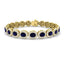 Sapphire & Diamond Halo Bracelet 13.00ct in 18k Yellow Gold - All Diamond