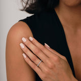 15 Stone Half Eternity Ring 0.20ct G/SI Diamonds in 18k White Gold - All Diamond