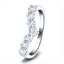 7 Stone Diamond Wishbone Ring 1.00ct G/SI Diamonds In 18k White Gold