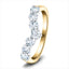 7 Stone Diamond Wishbone Ring 1.00ct G/SI Diamonds In 18k Yellow Gold