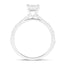 Asscher Cut Diamond Side Stone Engagement Ring 1.00ct E/VS in 18k White Gold - All Diamond