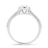 Certified Diamond Bezel Side Stone Engagement Ring 0.70ct G/SI In Platinum - All Diamond