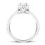Certified Diamond Halo Cushion Engagement Ring 0.85ct Platinum - All Diamond
