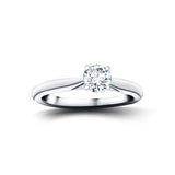 Certified Solitaire Diamond Engagement Ring 0.25ct H/SI Quality In Platinum - All Diamond