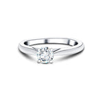 Certified Solitaire Diamond Engagement Ring 0.25ct H/SI Quality In Platinum - All Diamond