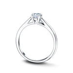 Certified Solitaire Diamond Engagement Ring 0.33ct H/SI Quality In Platinum - All Diamond