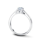 Certified Solitaire Diamond Engagement Ring 0.33ct H/SI Quality In Platinum - All Diamond