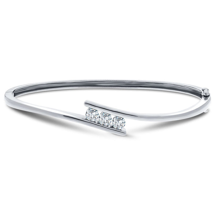 Tension Set Diamond Bangle 0.33ct G/SI Diamond in 9k White Gold