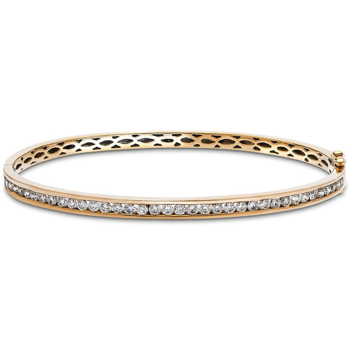 Channel Set Diamond Bangle 1.00ct G/SI Diamond in 18k Rose Gold
