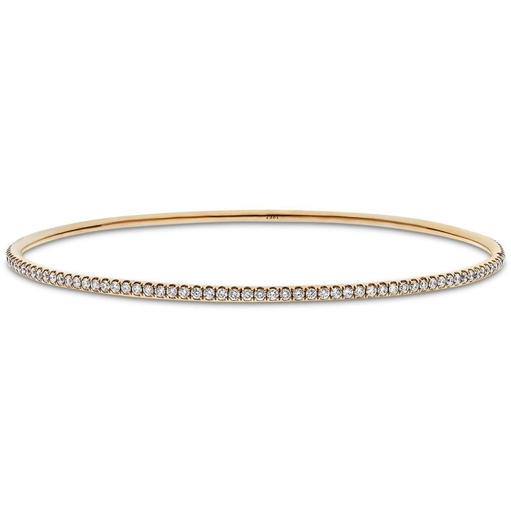 Claw Set Full Diamond Bangle 2.95ct G/SI Diamond in 18k Rose Gold