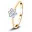 Diamond 0.25ct G/SI Quality 9k Yellow Gold Cluster Ring