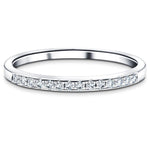 Diamond Channel Set Half Eternity Ring 0.15ct G/SI 18k White Gold - All Diamond
