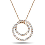 Diamond Circle Life Necklace 0.50ct G/SI Quality 18k Rose Gold W16.0 - All Diamond