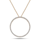 Diamond Circle Life Necklace 0.50ct G/SI Quality 18k Rose Gold W18.0 - All Diamond