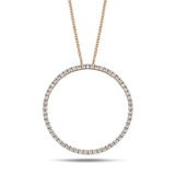 Diamond Circle Life Necklace 0.75ct G/SI Quality 18k Rose Gold W23.5 - All Diamond