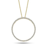 Diamond Circle Life Necklace 0.75ct G/SI Quality 18k Yellow Gold W23.5 - All Diamond
