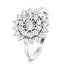 Diamond Cluster Ring Round 3.00ct Look G/SI Quality in 9k White Gold - All Diamond