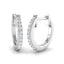 Diamond Huggie Hoop Earrings 0.10ct G/SI Quality in 18k White Gold