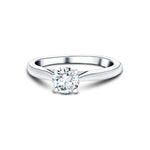 Diamond Solitaire Engagement Ring 0.40ct G/SI Quality in Platinum - All Diamond