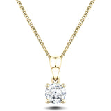 Diamond Solitaire Necklace 0.10ct G/SI in 18k Yellow Gold - All Diamond