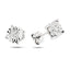 Diamond Stud Earrings 2.00ct Look G/SI Quality in 9k White Gold 6.5mm