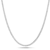 Diamond Tennis Necklace 10.00ct Look G/SI Quality Set in Silver - All Diamond