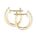 Fancy Diamond Hoop Earrings 0.20ct G/SI Quality in 18k Yellow Gold - All Diamond