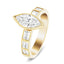 Marquise Diamond Engagement Ring 2.60ct E/VS 18k Yellow Gold