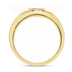 Mens Gypsy Set Pear Diamond Ring 0.25ct G/SI Quality 9k Yellow Gold - All Diamond