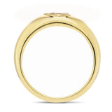 Mens Gypsy Set Pear Diamond Ring 0.25ct G/SI Quality 9k Yellow Gold - All Diamond