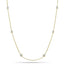 Round Diamond Chain Necklace 0.32ct G/SI 18k Yellow Gold 16" - All Diamond