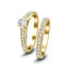 Certified Round Diamond Engagement & Wedding Ring 0.90ct G/SI 18k Yellow Gold