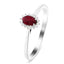 Ruby 0.30ct and Diamond 0.05ct Ring In 9k White Gold
