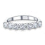 Seven Stone Diamond Ring with 0.50ct G/SI Quality in 18k White Gold - All Diamond