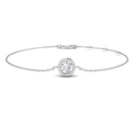 Solitaire Diamond Bracelet 0.50ct G/SI Quality in 18k White Gold - All Diamond