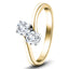 Two Stone Diamond Ring 0.45ct G/SI In 18k Yellow Gold